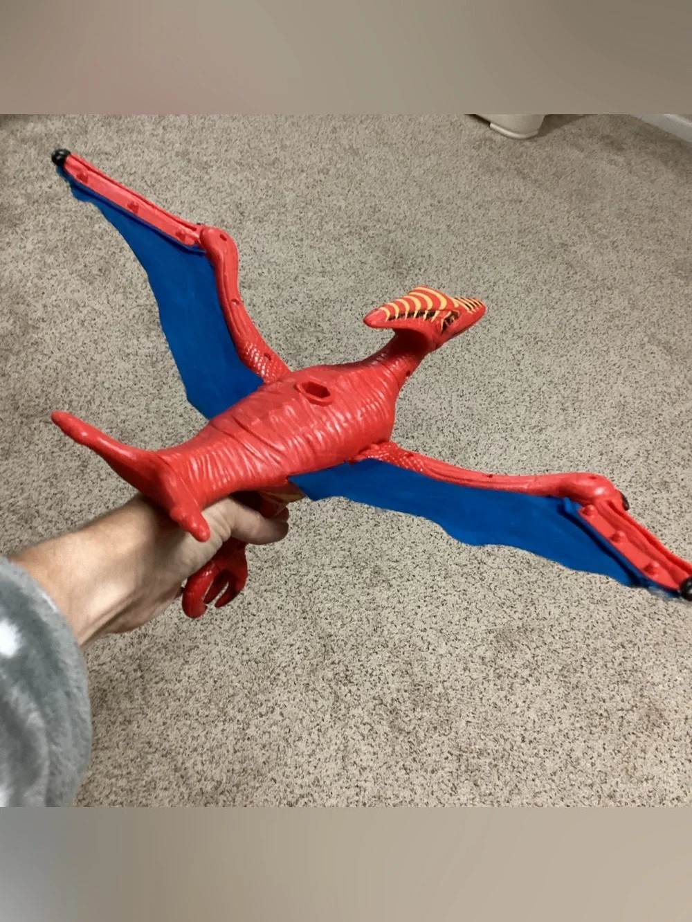 Fisher Price Imaginext Glide Pterodactyl Dinosaur, Nest & Caveman 2006 Tested